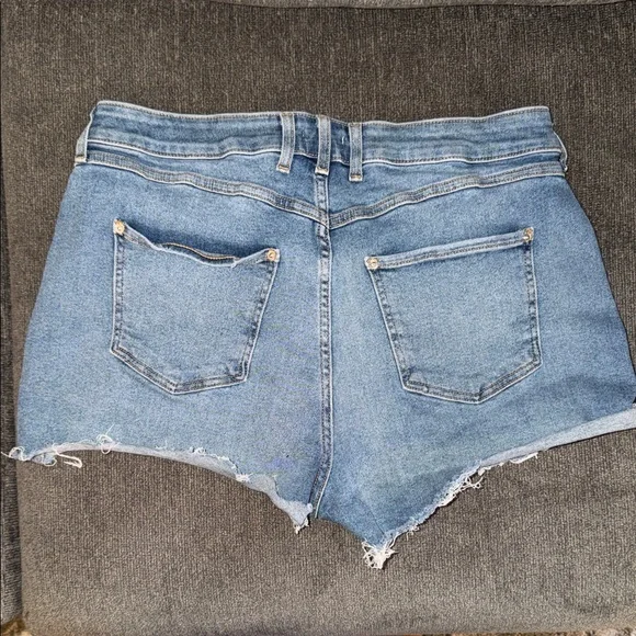Forever 21 Blue Distressed Jean Shorts - Picture 3 of 4